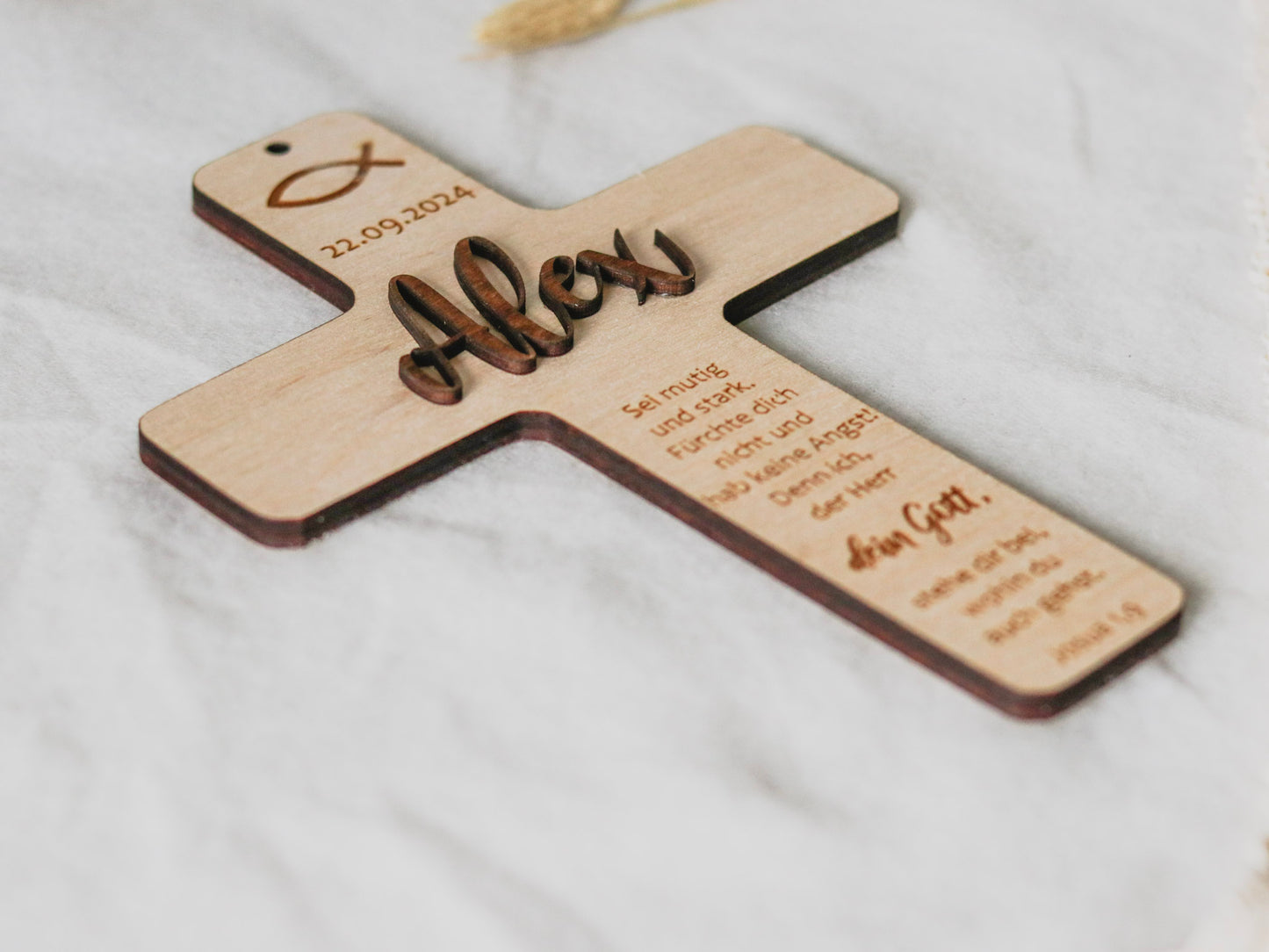 Holzkreuz zur Taufe/Konfirmation