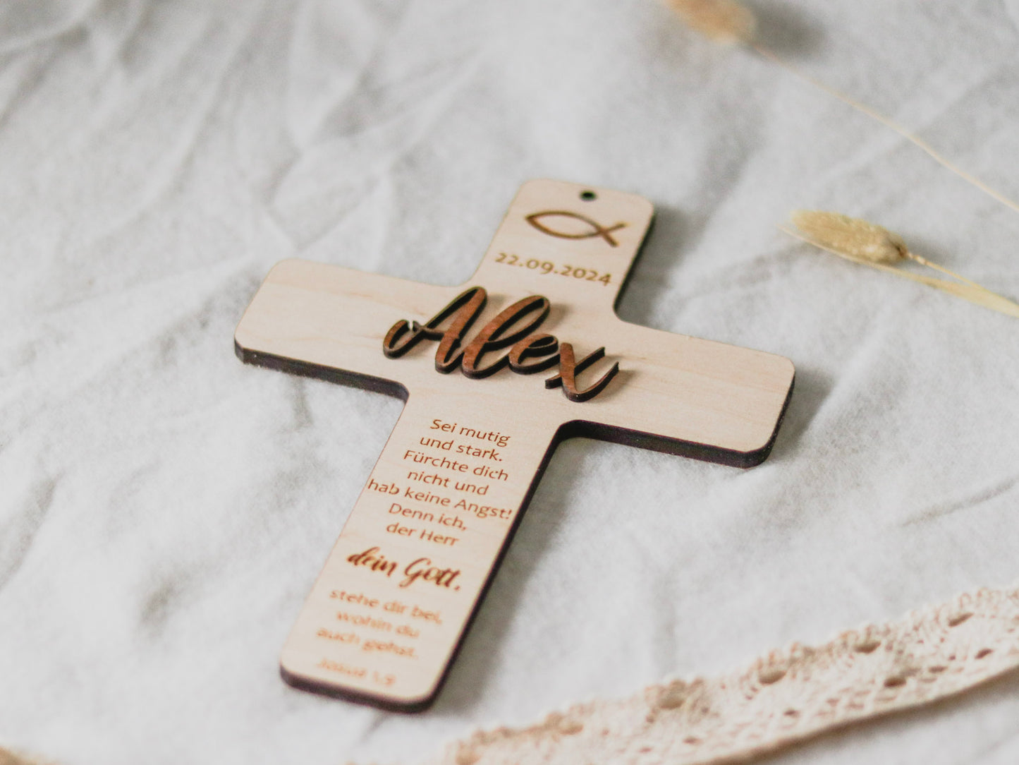 Holzkreuz zur Taufe/Konfirmation