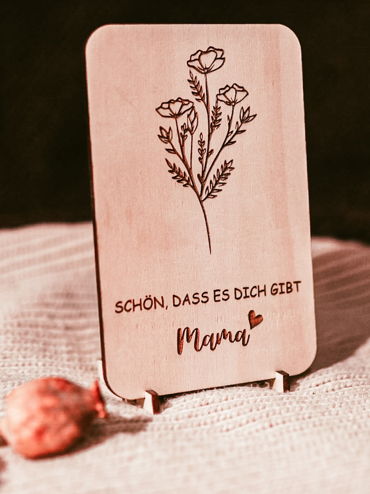 Holztafel "Schön, dass es dich gibt MAMA"