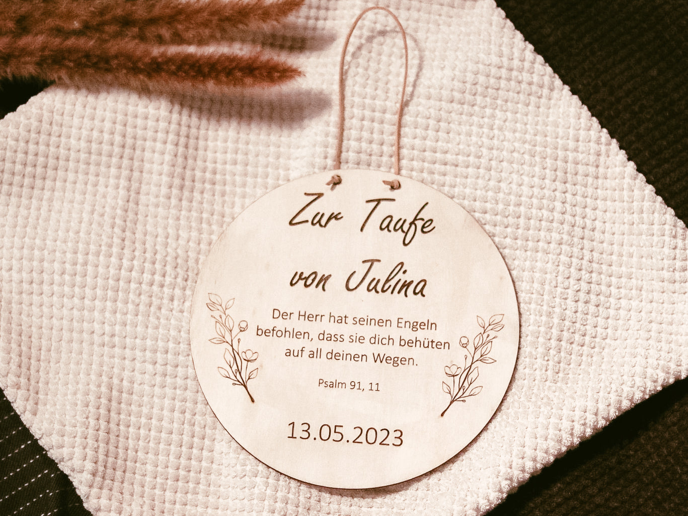 Holzschild | Zur Taufe