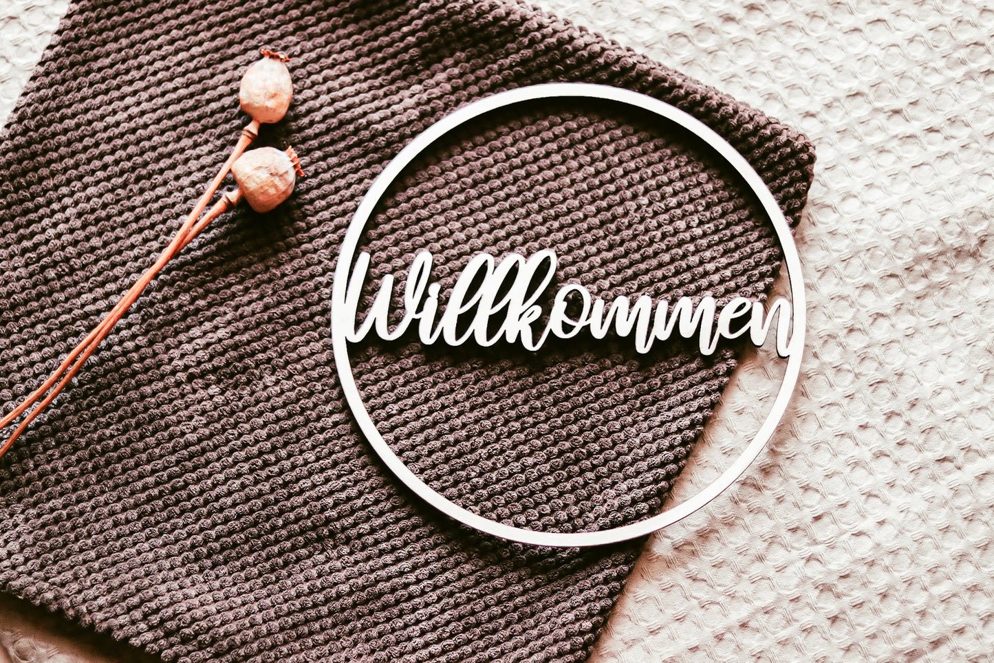 Holzkranz "Willkommen" – ein herzliches Zuhause für Ihre Tür