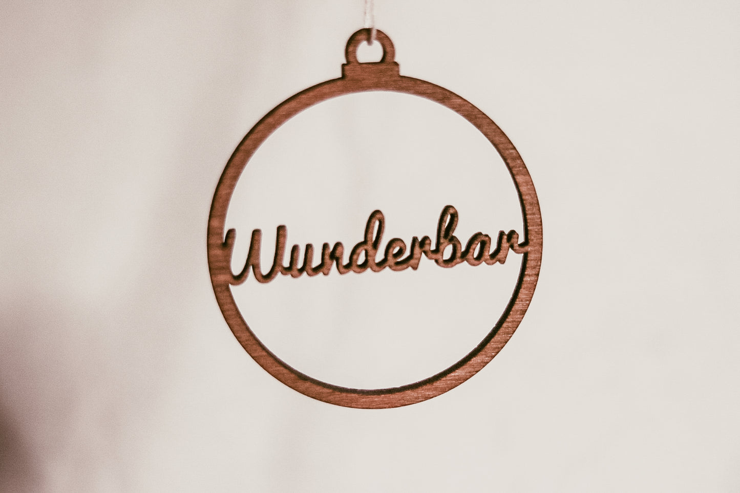 Holz Weihnachtskugel - Set "Wunderbar, Rat, Kraft, Held, Ewig-Vater,Friedefürst "