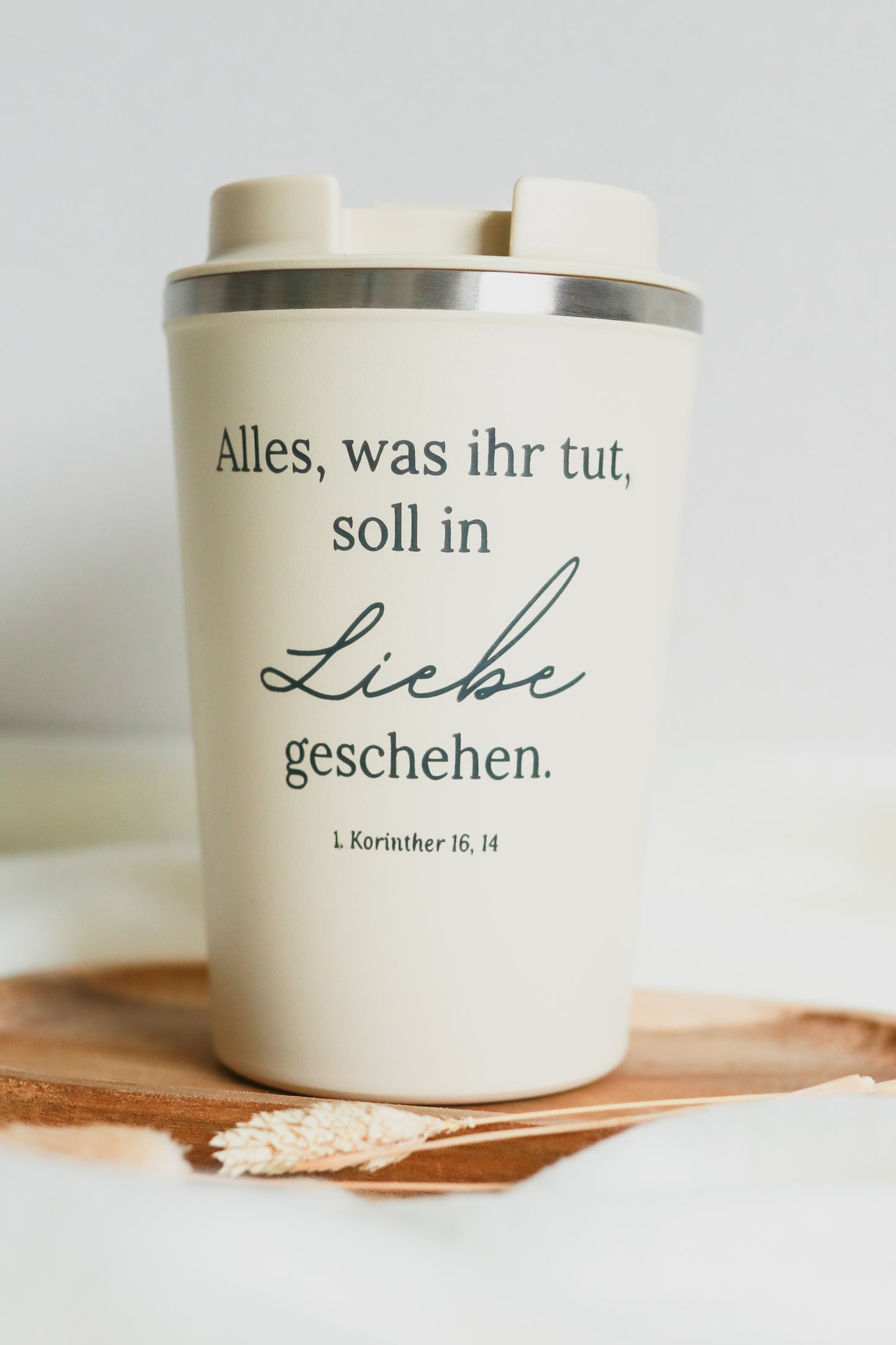 Thermobecher 350ml -Alles was ihr tut, soll in Liebe geschehen-