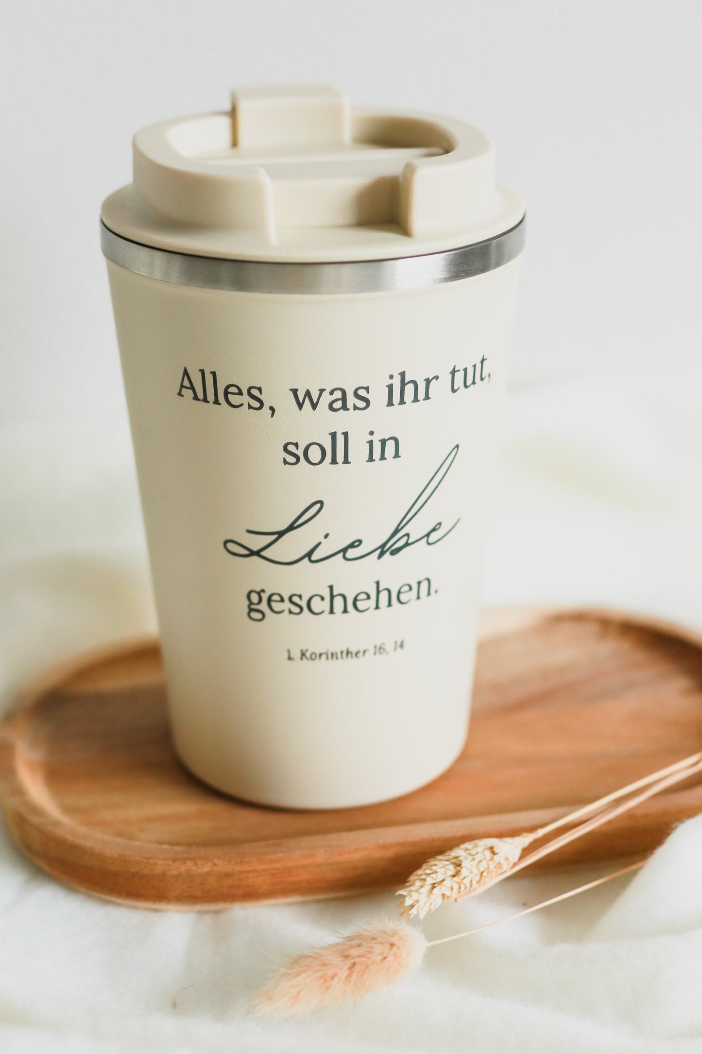 Thermobecher 350ml -Alles was ihr tut, soll in Liebe geschehen-