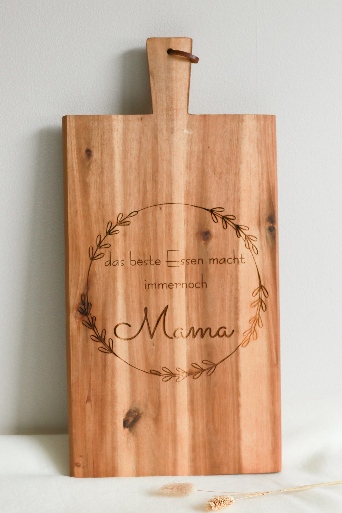Holz Schneidebrett - Das beste Essen macht immer noch Mama