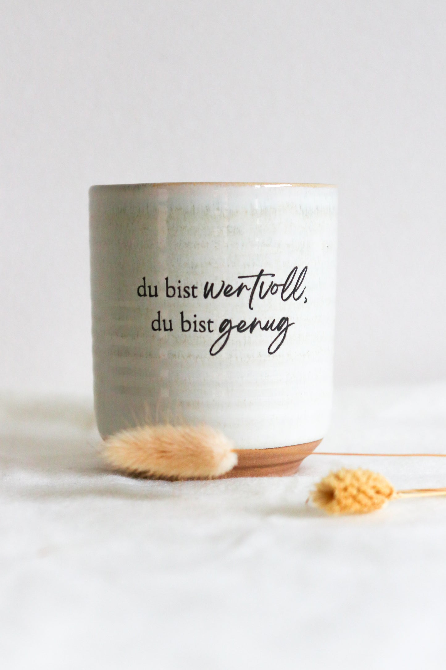 Tasse ohne Henkel | "Du bist wertvoll, du bist genug"