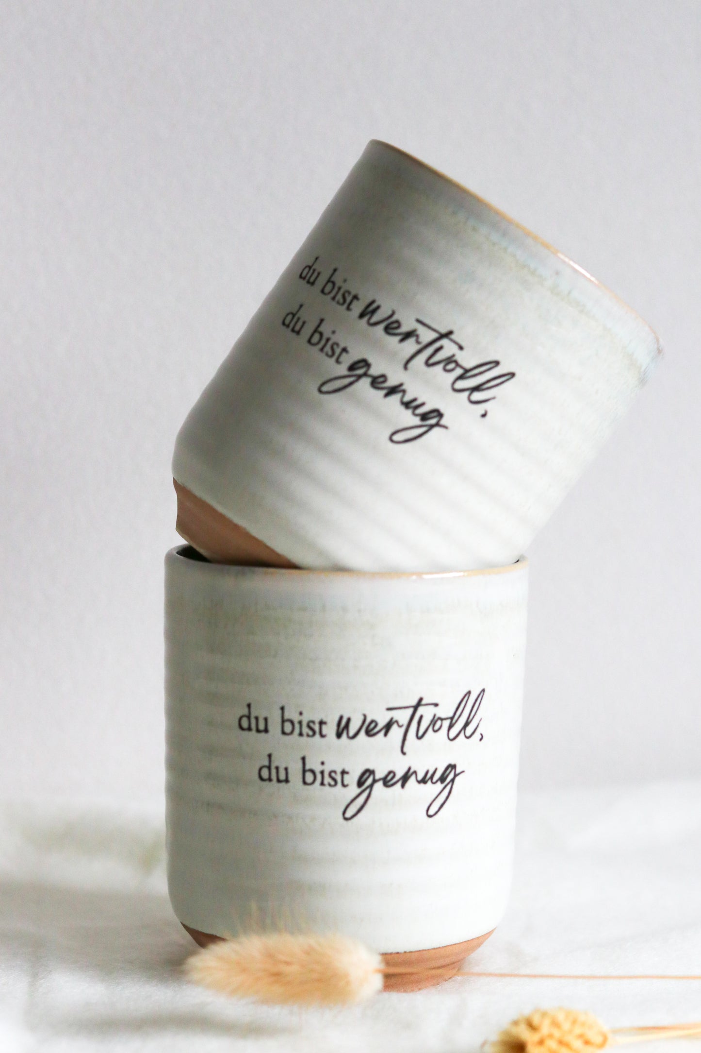 Tasse ohne Henkel | "Du bist wertvoll, du bist genug"