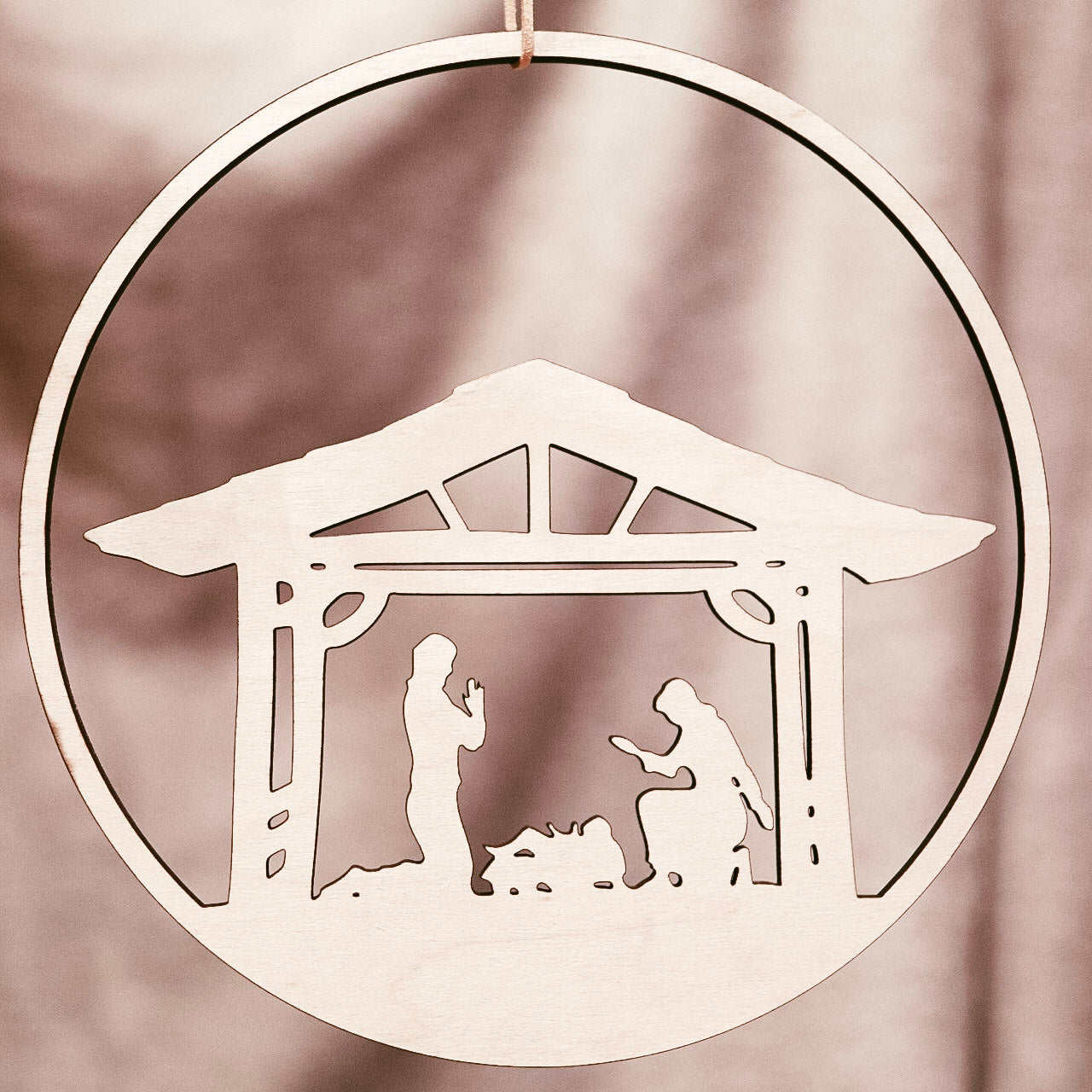 Holzkranz - Weihnachtskrippe