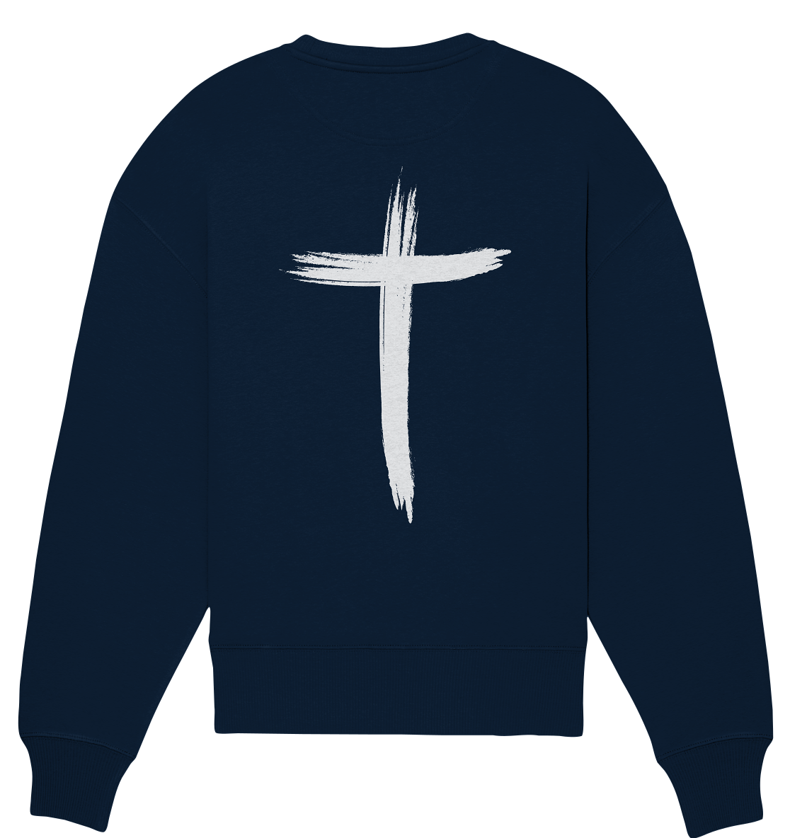 Oversize Sweatshirt | Jesus/Kreuz Print (VORDERSEITE+RÜCKSEITE)