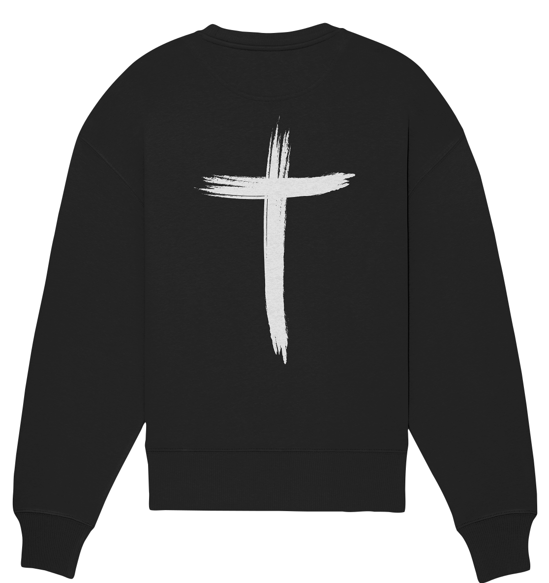 Oversize Sweatshirt | Jesus/Kreuz Print (VORDERSEITE+RÜCKSEITE)