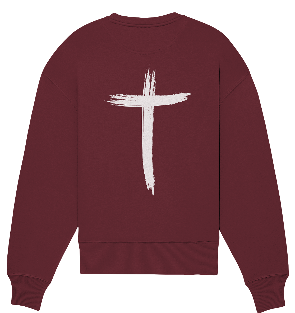 Oversize Sweatshirt | Jesus/Kreuz Print (VORDERSEITE+RÜCKSEITE)