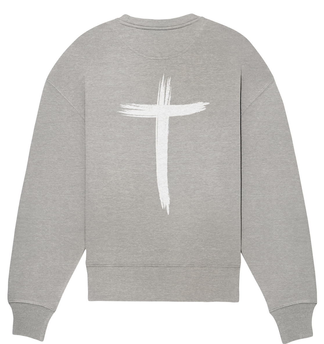 Oversize Sweatshirt | Jesus/Kreuz Print (VORDERSEITE+RÜCKSEITE)
