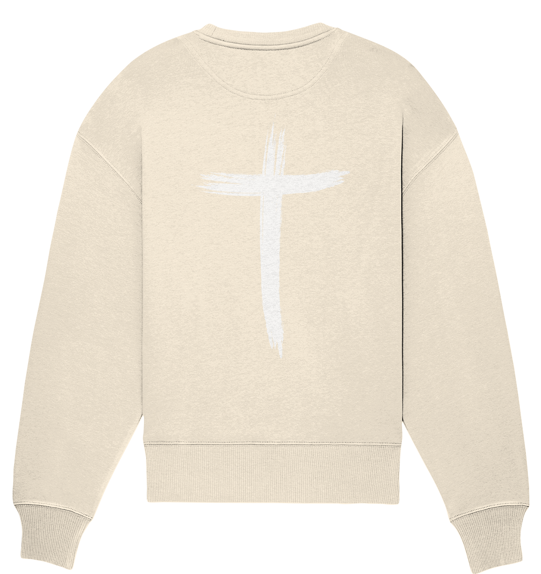 Oversize Sweatshirt | Jesus/Kreuz Print (VORDERSEITE+RÜCKSEITE)
