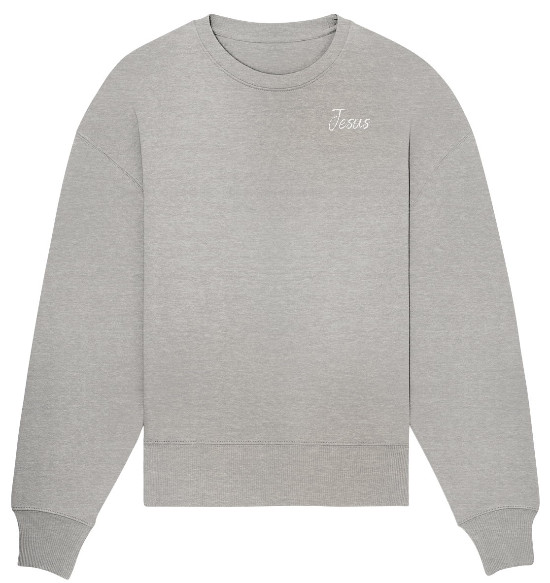 Oversize Sweatshirt | Jesus/Kreuz Print (VORDERSEITE+RÜCKSEITE)