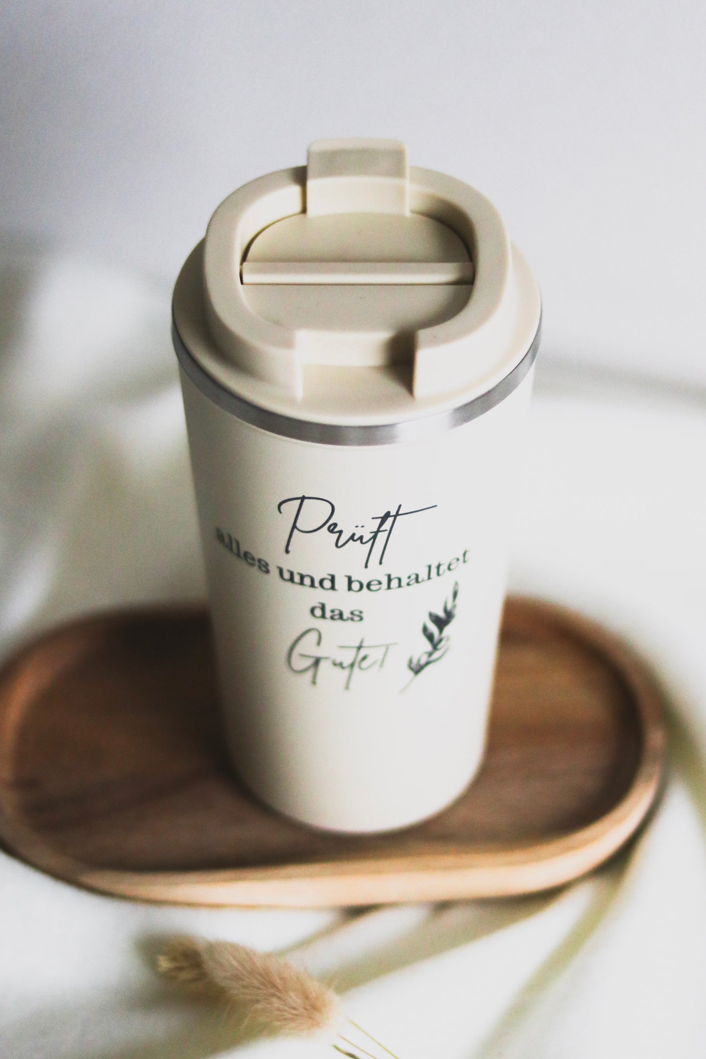 Thermobecher 510 ml  -JAHRESLOSUNG - Prüft alles und behaltet das Gute-