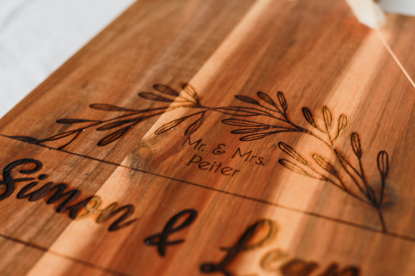 Schneidebrett personalisiert -Kranz-