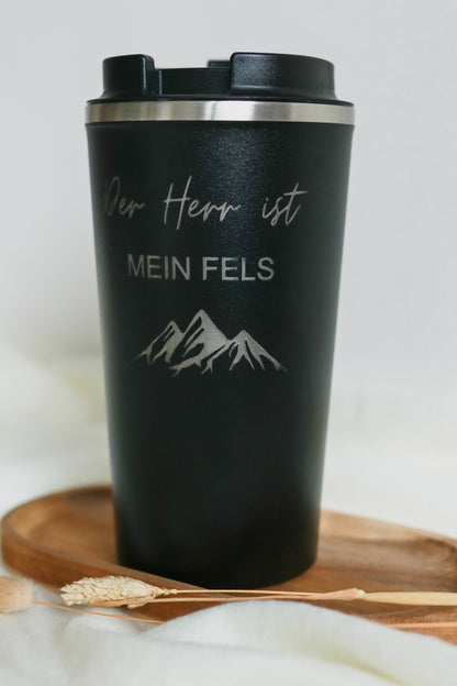Thermobecher 510 ml -Der Herr ist mein Fels-