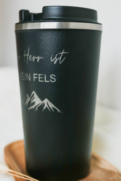 Thermobecher 510 ml -Der Herr ist mein Fels-