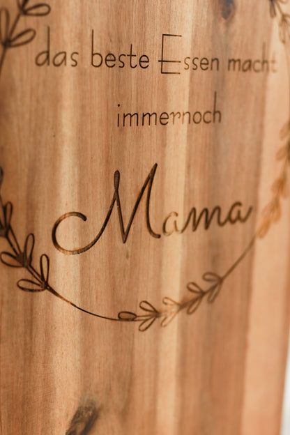 Holz Schneidebrett - Das beste Essen macht immer noch Mama