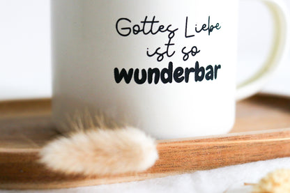 Emaille-Tasse | Gottes Liebe ist so wunderbar