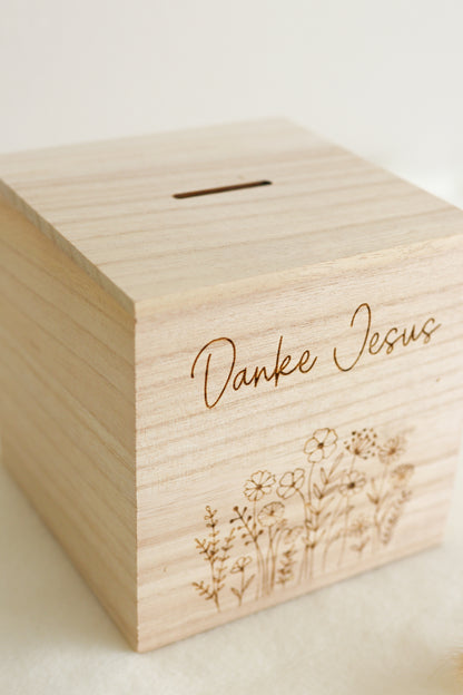 Holz Spardose