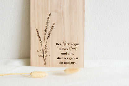 Holzschild: Der Herr segne dieses Haus und alle, die hier gehen ein und aus
