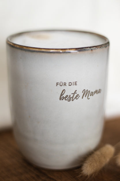 Tasse ohne Henkel | "Für die beste Mama" (ohne Henkel)