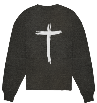Oversize Sweatshirt | Jesus/Kreuz Print (VORDERSEITE+RÜCKSEITE)