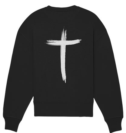 Oversize Sweatshirt | Jesus/Kreuz Print (VORDERSEITE+RÜCKSEITE)