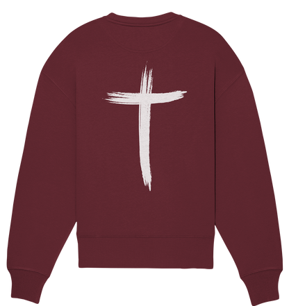 Oversize Sweatshirt | Jesus/Kreuz Print (VORDERSEITE+RÜCKSEITE)