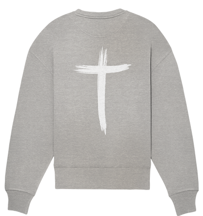 Oversize Sweatshirt | Jesus/Kreuz Print (VORDERSEITE+RÜCKSEITE)