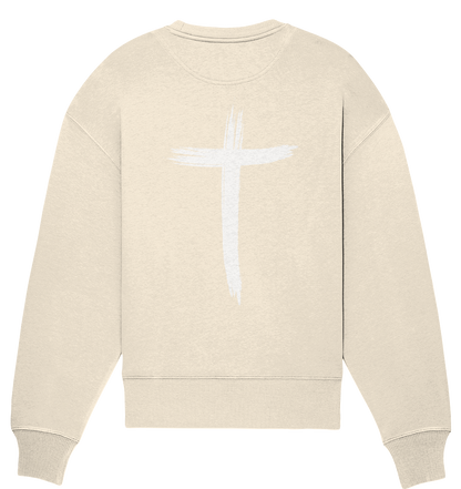 Oversize Sweatshirt | Jesus/Kreuz Print (VORDERSEITE+RÜCKSEITE)