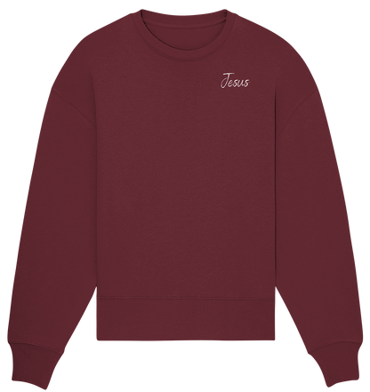 Oversize Sweatshirt | Jesus/Kreuz Print (VORDERSEITE+RÜCKSEITE)