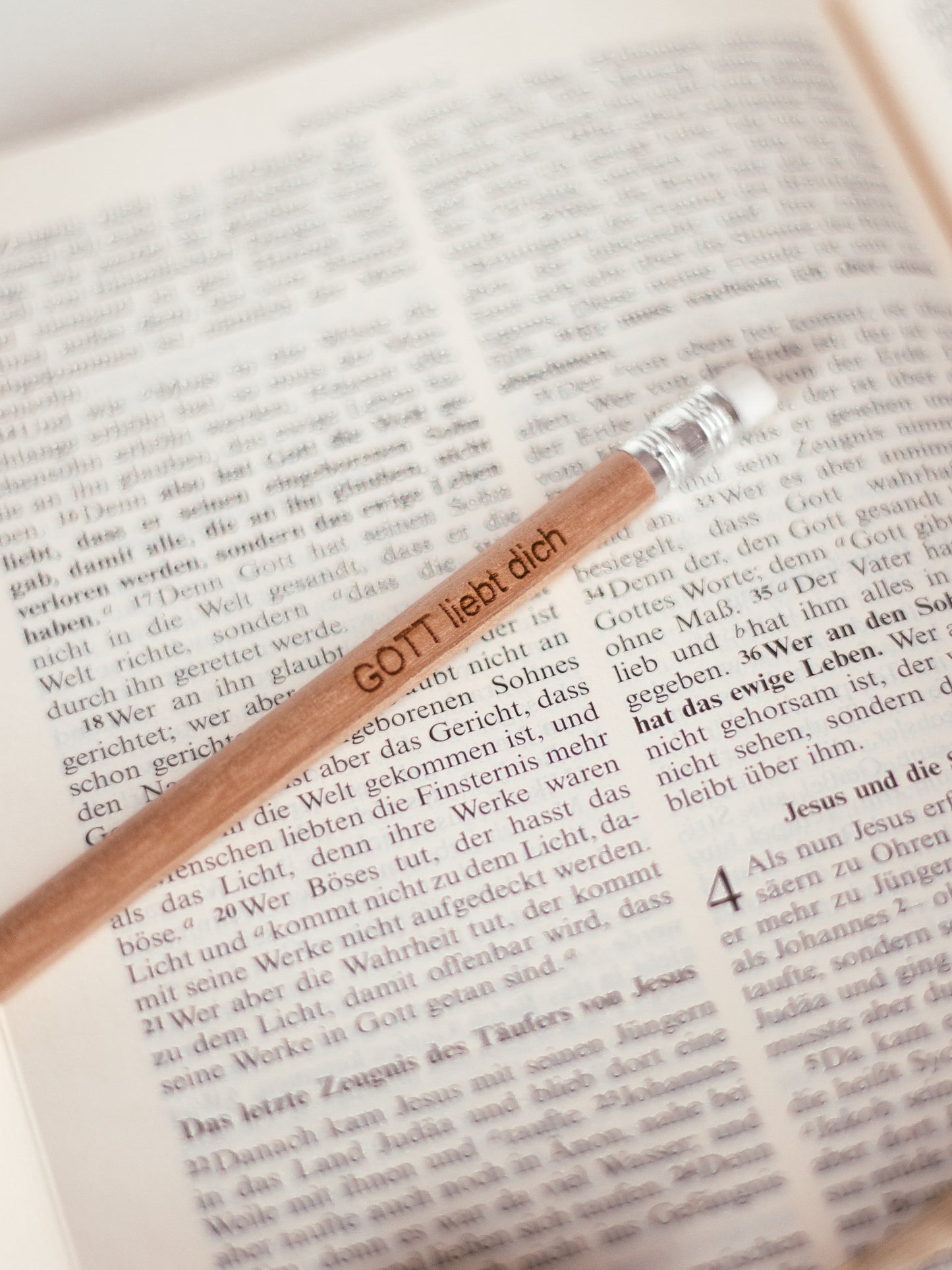 Bleistift mit Gravur "GOTT liebt dich"