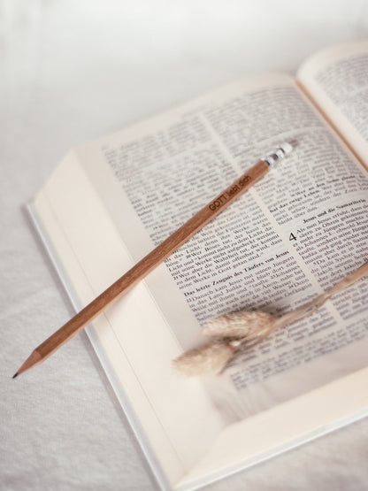 Bleistift mit Gravur "GOTT liebt dich"