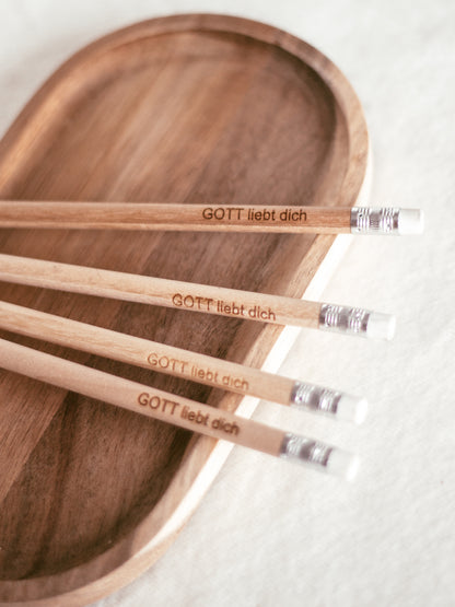 Bleistift mit Gravur "GOTT liebt dich"